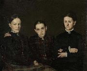 Jan Veth, Cornelia, Clara en Johanna Veth, the three Sisters of the Artist